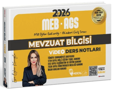 2026 MEB-AGS Mevzuat Bilgisi Video Ders Notları Hoca Kafası Yayınları Fotokopi GO - Tüm Sınavlarda Daha İleriye