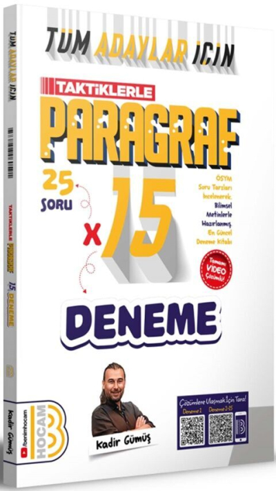 Tüm Adaylar İçin Taktiklerle Paragraf Tamamı Video Çözümlü 15 Deneme Benim Hocam Yayınları Fotokopi GO - Tüm Sınavlarda Daha İleriye