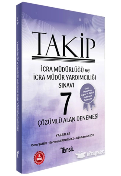 İCRA MÜDÜR VE MÜDÜR YARDIMCILIĞI SINAVI 7 ALAN DENEMESİ ÇÖZÜMLÜ Fotokopi GO - Tüm Sınavlarda Daha İleriye