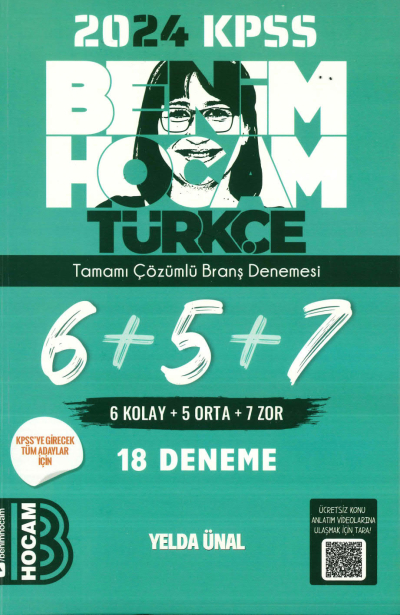 KPSS Türkçe Tamamı Çözümlü 6+5+7 Deneme Benim Hocam Yayınları Fotokopi GO - Tüm Sınavlarda Daha İleriye