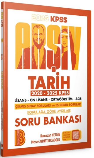 2026 KPSS Arşiv Tarih Soru Bankası Benim Hocam Yayınları Fotokopi GO - Tüm Sınavlarda Daha İleriye