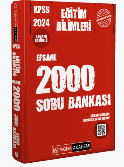 2024 KPSS Eğitim Bilimleri Çözümlü Efsane 2000 Soru Bankası Fotokopi GO - Tüm Sınavlarda Daha İleriye