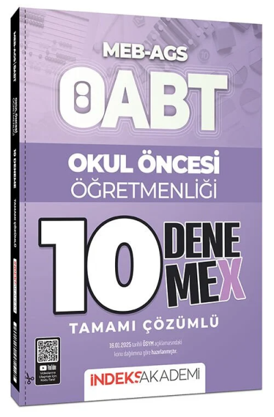 2025 ÖABT MEB-AGS Okul Öncesi Öğretmenliği 10 DenemeX Çözümlü İndeks Akademi Yayıncılık Fotokopi GO - Tüm Sınavlarda Daha İleriye