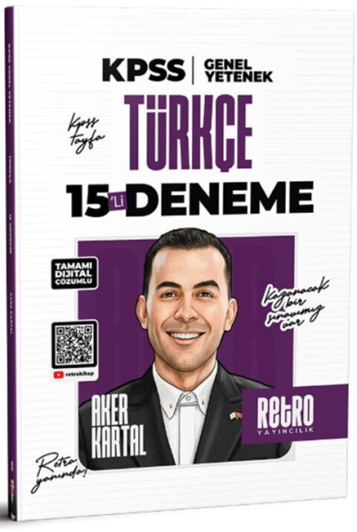 2026 KPSS Genel Yetenek Türkçe 15'li Deneme Retro Yayıncılık Fotokopi GO - Tüm Sınavlarda Daha İleriye