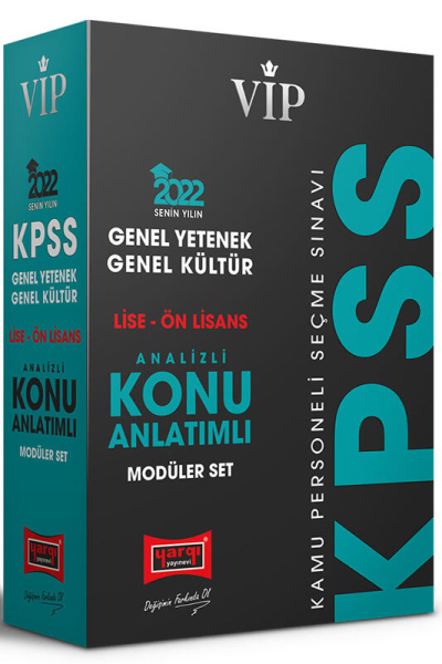 2022 VİP KPSS Lise Ön Lisans Analizli Coğrafya Konu Anlatımlı