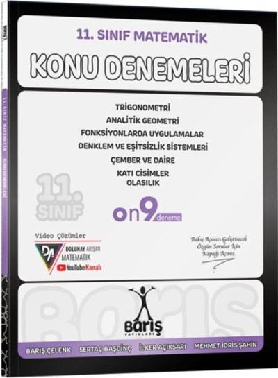 11. Sınıf Matematik Konu Denemeleri Barış Yayınları Fotokopi GO - Tüm Sınavlarda Daha İleriye