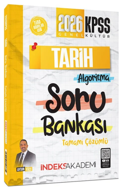 2026 KPSS Tarih Algoritma Soru Bankası Çözümlü Aydın Yüce İndeks Akademi Yayıncılık Fotokopi GO - Tüm Sınavlarda Daha İleriye