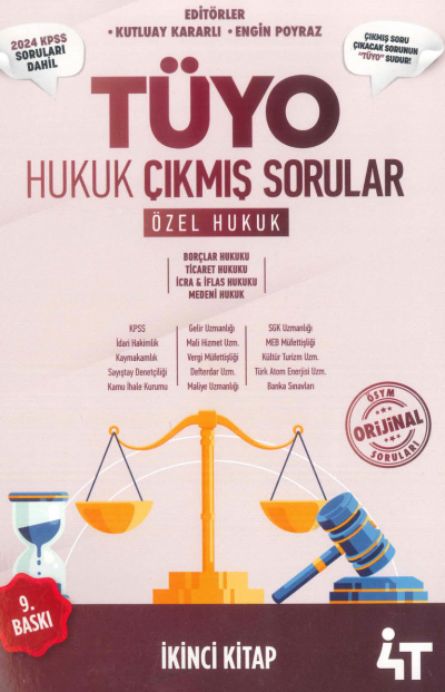 Tüyo Hukuk Çıkmış Sorular (Özel Hukuk) 2024 KPSS Soruları Dahil Fotokopi GO - Tüm Sınavlarda Daha İleriye