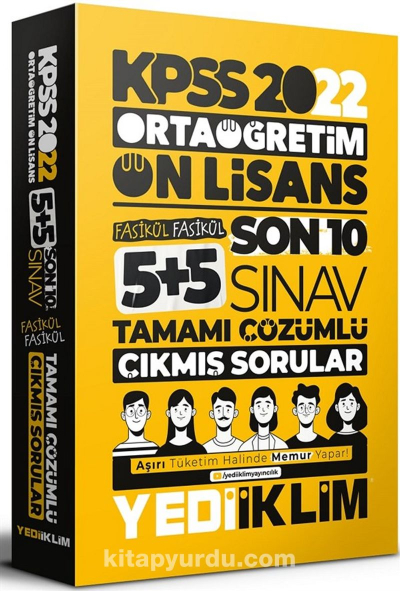 KPSS Ortaöğretim Lise Ön Lisans GYGK Son 10 Sınav Çıkmış Sorular Çözümlü Fotokopi GO - Tüm Sınavlarda Daha İleriye