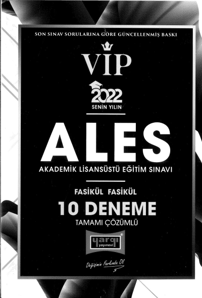 VİP ALES FASİKÜL FASİKÜL 10 DENEME ÇÖZÜMLÜ Fotokopi GO - Tüm Sınavlarda Daha İleriye