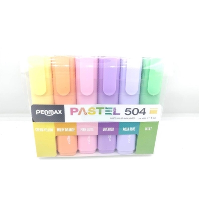 Penmax Fosforlu Işaretleme Kalemi Pastel Renkler 6'lı Set Fotokopi GO - Tüm Sınavlarda Daha İleriye