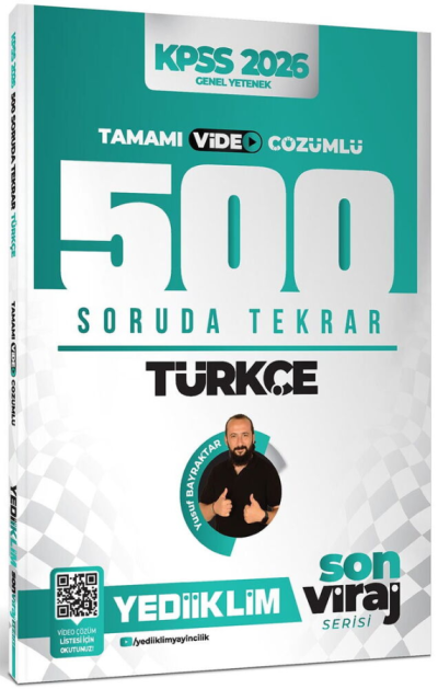2026 KPSS Türkçe Son Viraj Serisi Tamamı Video Çözümlü 500 Soruda Genel Tekrar Kampı Yediiklim Yayınları Fotokopi GO - Tüm Sınavlarda Daha İleriye
