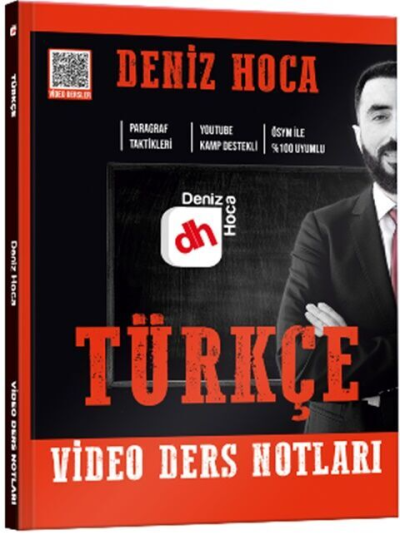 Deniz Hoca Tüm Sınavlar İçin Türkçe Video Ders Kitabı Kr Akademi Yayınları Fotokopi GO - Tüm Sınavlarda Daha İleriye