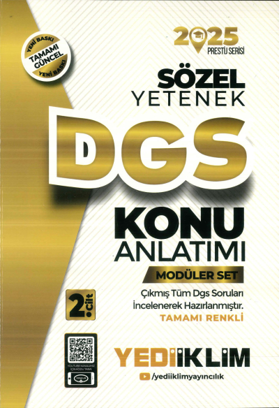 YEDİİKLİM DGS SÖZEL KONU ANLATIM 2025 Fotokopi GO - Tüm Sınavlarda Daha İleriye