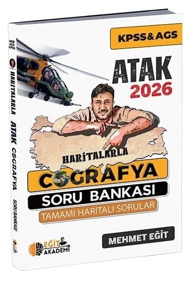 2026 MEB AGS KPSS Haritalarla Atak Coğrafya Soru Bankası Eğit Akademi Fotokopi GO - Tüm Sınavlarda Daha İleriye