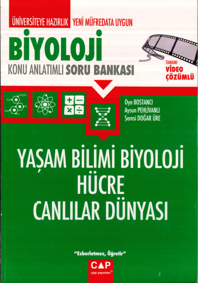 TYT-AYT BİYOLOJİ YAŞAM BİLİMİ BİYOLOJİ HÜCRE CANLILAR DÜNYASI KONU ANLATIMLI SORU BANKASI Fotokopi GO - Tüm Sınavlarda Daha İleriye