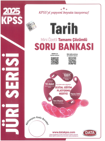 2025 KPSS Jüri Serisi Tarih Mini Özetli Tamamı Çözümlü Soru Bankası Data Yayınları Fotokopi GO - Tüm Sınavlarda Daha İleriye