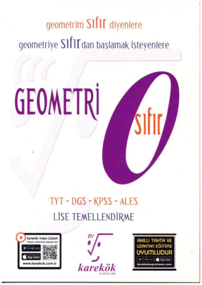 Geometri Sıfır Karekök Yayınları Fotokopi GO - Tüm Sınavlarda Daha İleriye