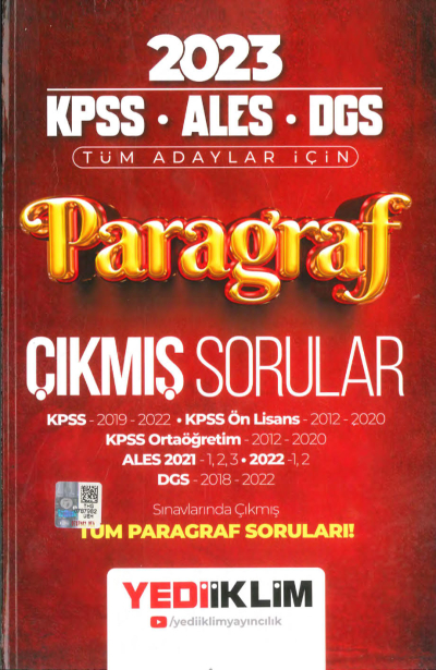 TÜM ADAYLAR İÇİN PARAGRAF ÇIKMIŞ SORULAR Fotokopi GO - Tüm Sınavlarda Daha İleriye