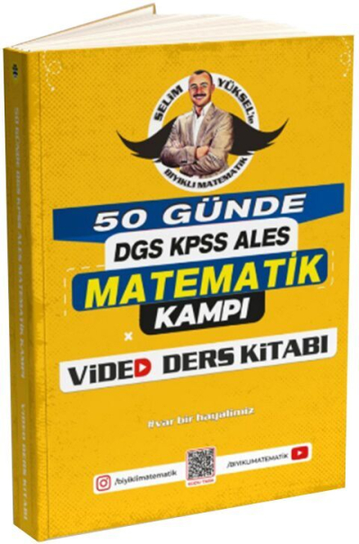 Bıyıklı Matematik 50 Günde DGS KPSS ALES Matematik Kampı Video Ders Kitabı Fotokopi GO - Tüm Sınavlarda Daha İleriye