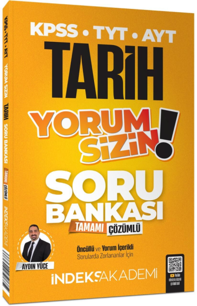 KPSS TYT AYT Tarih Yorum Sizin Soru Bankası Çözümlü İndeks Akademi Yayıncılık Fotokopi GO - Tüm Sınavlarda Daha İleriye