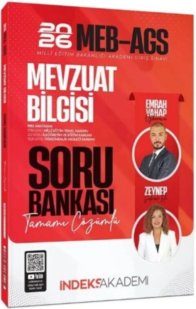 2026 MEB-AGS Mevzuat Bilgisi Soru Bankası Çözümlü İndeks Akademi Yayıncılık Fotokopi GO - Tüm Sınavlarda Daha İleriye