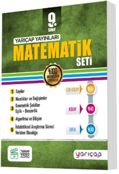 9. Sınıf Matematik Seti YarıÇap Yayınları Fotokopi GO - Tüm Sınavlarda Daha İleriye