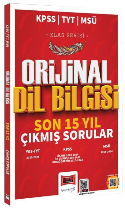 2025 KPSS TYT MSÜ Klas Serisi Orijinal Dil Bilgisi Son 15 Yıl Çıkmış Sorular Yargı Yayınları Fotokopi GO - Tüm Sınavlarda Daha İleriye