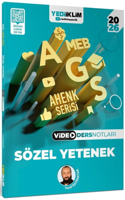 2026 MEB-AGS Sözel Yetenek Video Ders Notları Ahenk Serisi Yusuf Bayraktar Yediiklim Yayınları Fotokopi GO - Tüm Sınavlarda Daha İleriye