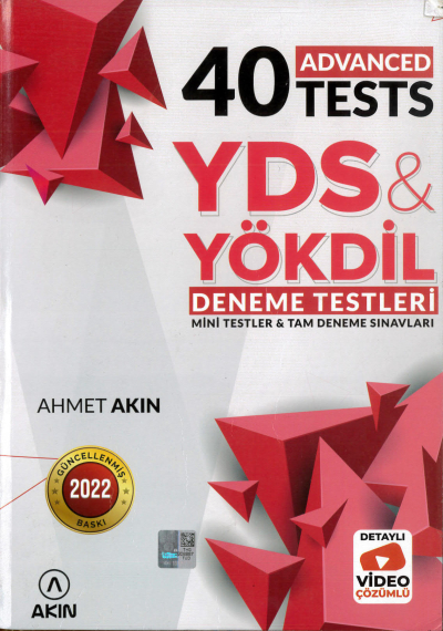 40 ADVANCED TESTS YDS YÖKDİL DENEME TESTLERİ Fotokopi GO - Tüm Sınavlarda Daha İleriye