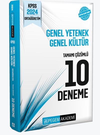 2024 KPSS GY GK Ortaöğretim Tamamı Çözümlü 10 Deneme Fotokopi GO - Tüm Sınavlarda Daha İleriye