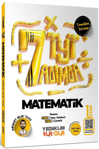 TYT Yedi Adımda Temel Matematik Video Konu Anlatımlı Video Çözümlü Soru Bankası 1 Kitap Yediiklim Yayınları Fotokopi GO - Tüm Sınavlarda Daha İleriye
