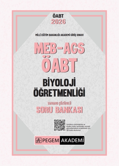 2026 ÖABT MEB-AGS Biyoloji Öğretmenliği Soru Bankası Çözümlü Pegem Akademi Yayınları Fotokopi GO - Tüm Sınavlarda Daha İleriye