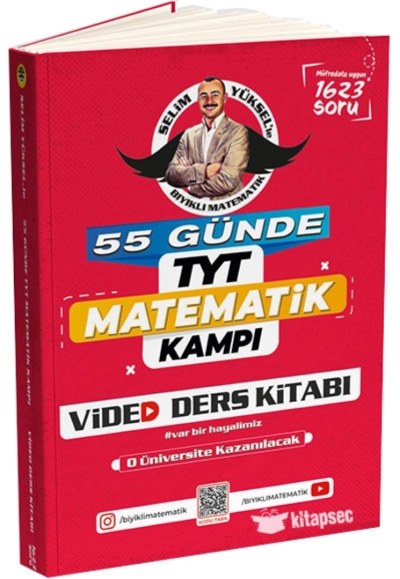 55 Günde TYT Matematik Kampı Video Ders Kitabı Bıyıklı Matematik Fotokopi GO - Tüm Sınavlarda Daha İleriye