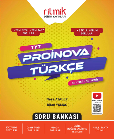 TYT Türkçe Proinova Soru Bankası Ritmik Eğitim Yayınları