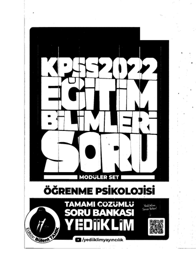 2022 KPSS Öğrenme Psikolojisi Soru Bankası Modüler Set Fotokopi GO - Tüm Sınavlarda Daha İleriye