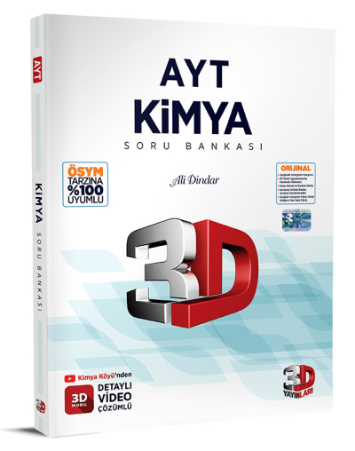 3D Yayınları Ayt Kimya Soru Bankası Fotokopi GO - Tüm Sınavlarda Daha İleriye