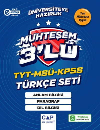 TYT MSÜ KPSS Türkçe Seti Çap Yayınları