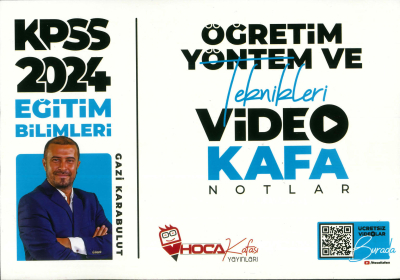 ÖĞRETİM YÖNTEM VE TEKNİKLERİ VİDEO KAFA NOTLAR