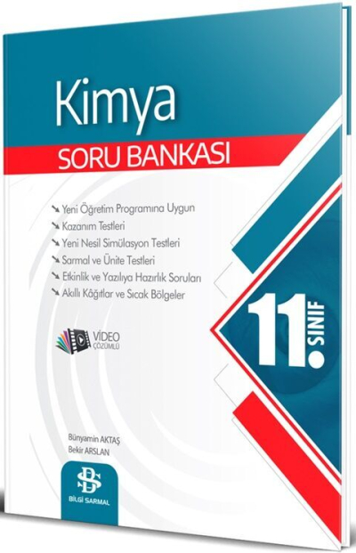 11. Sınıf Kimya Soru Bankası Video Çözümlü Bilgi Sarmal Yayınları Fotokopi GO - Tüm Sınavlarda Daha İleriye