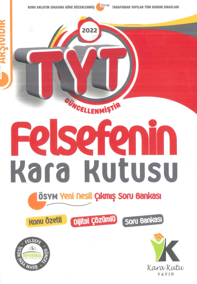 TYT FELSEFENİN KARA KUTUSU SORU BANKASI Fotokopi GO - Tüm Sınavlarda Daha İleriye