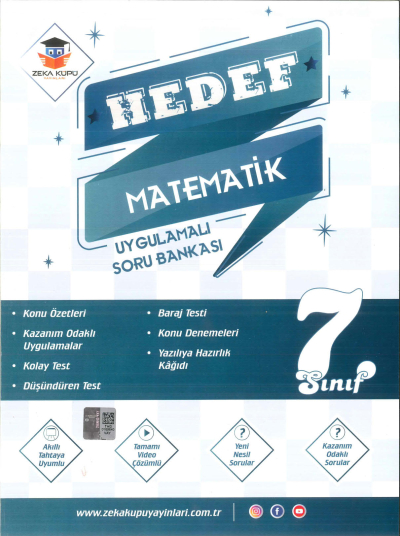 7. Sınıf Matematik Hedef Uygulamalı Soru Bankası Zeka Küpü Yayınları Fotokopi GO - Tüm Sınavlarda Daha İleriye