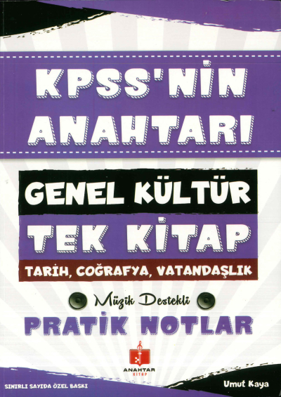 KPSS'NİN ANAHTARI GK TEK KİTAP (TARİH-COĞ.-VAT.) PRATİK NOTLAR Fotokopi GO - Tüm Sınavlarda Daha İleriye