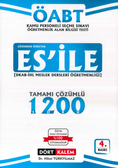 ES'İLE DKAB İHL MESLEK DERSLERİ ÖĞRETMENLİĞİ TAMAMI ÇÖZÜMLÜ 1200 SORU Fotokopi GO - Tüm Sınavlarda Daha İleriye