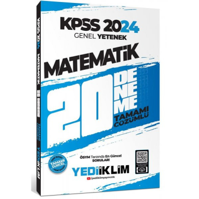 2024 KPSS Genel Yetenek Matematik Tamamı Çözümlü 20 Deneme Fotokopi GO - Tüm Sınavlarda Daha İleriye