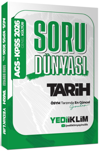 2026 KPSS-AGS Genel Kültür Tarih Soru Dünyası Yediiklim Yayınları