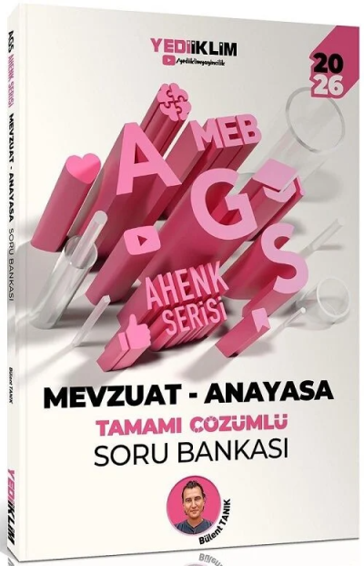 2026 MEB-AGS Mevzuat Anayasa Soru Bankası Çözümlü Ahenk Serisi Yediiklim Yayınları