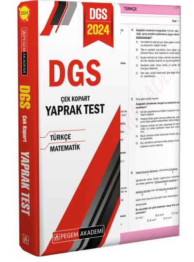 2024 DGS Çek Kopart Yaprak Test Fotokopi GO - Tüm Sınavlarda Daha İleriye