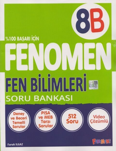 8. Sınıf Fenomen Fen Bilimleri B Soru Bankası Fenomen Okul Yayınları Fotokopi GO - Tüm Sınavlarda Daha İleriye