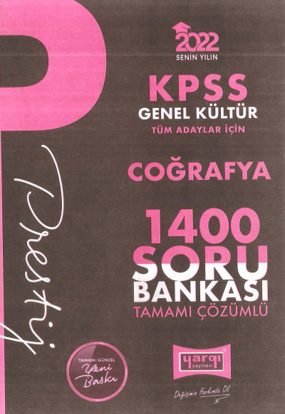 PRESTİJ SERİSİ 1400 SORU COĞRAFYA SORU BANKASI ÇÖZÜMLÜ